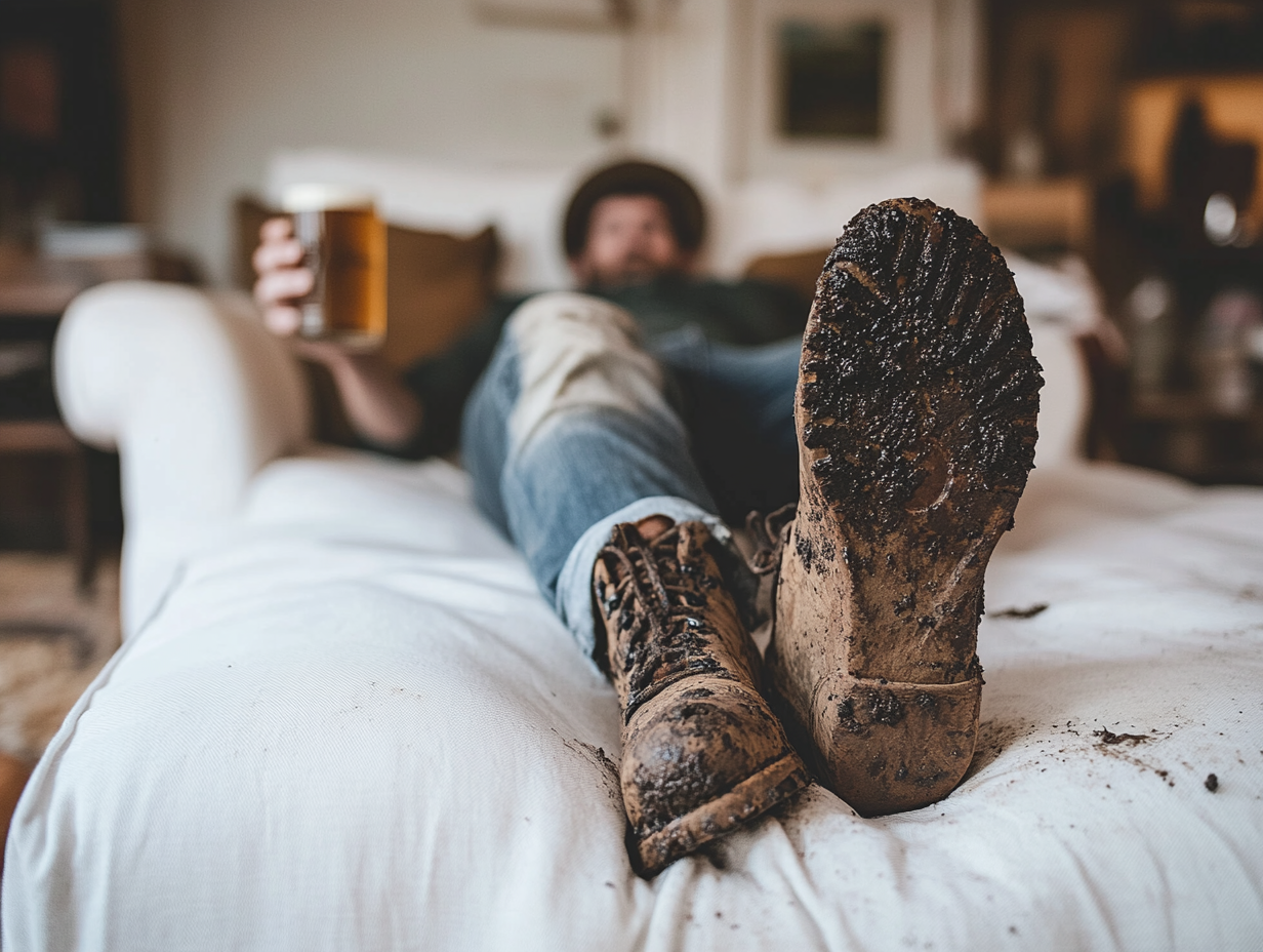 Messy apartment from careless guest